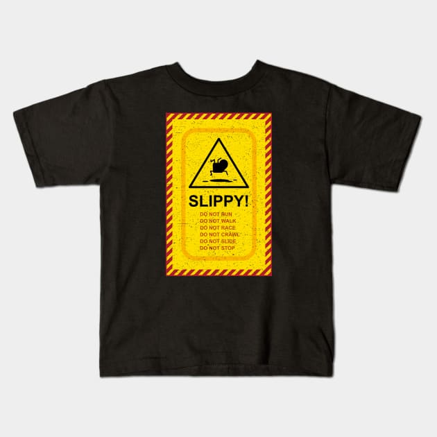 Slippy Sign (Distressed) Amazing World of Gumball Kids T-Shirt by Roufxis